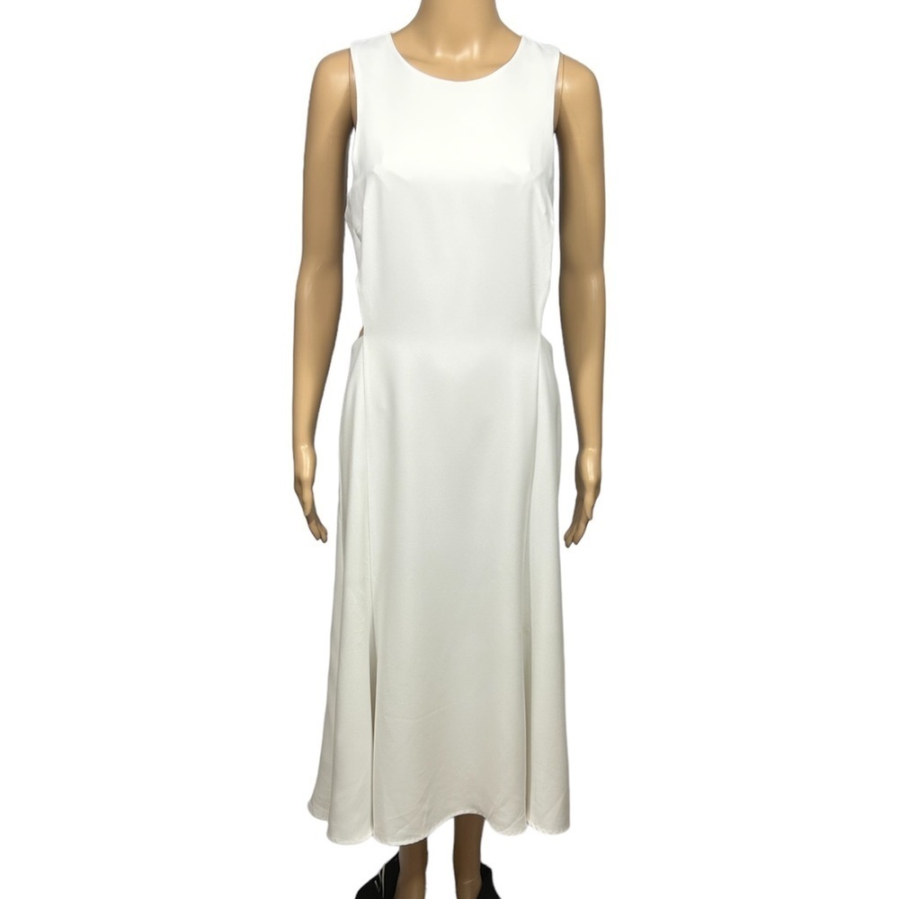 NBD Side Cutout Midi Dress Size L White